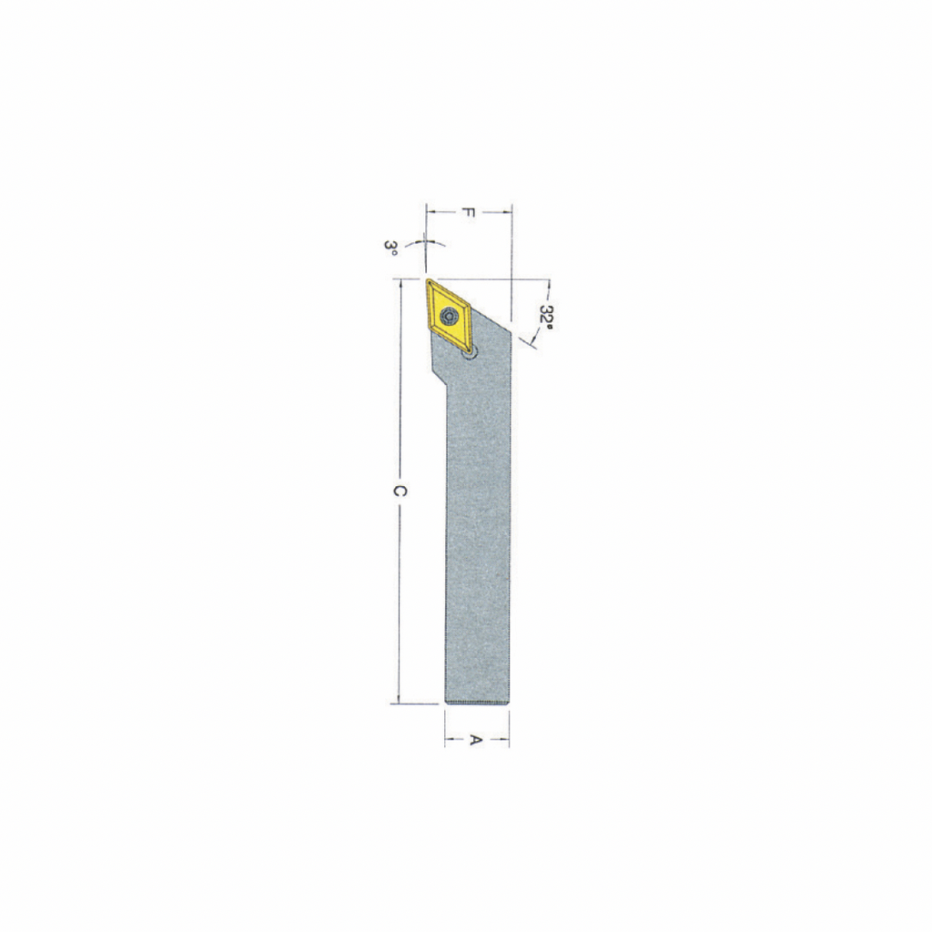SDJC Type Lathe Tool Holder, 1/2 x 4 x 5/8"