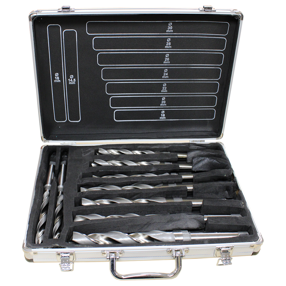 [077-SET] HSS Threaded Shank Drill Set