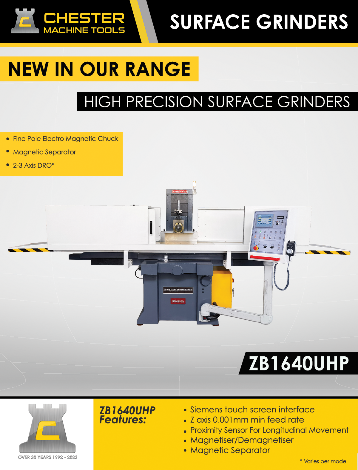 Introducing our new range of surface grinders