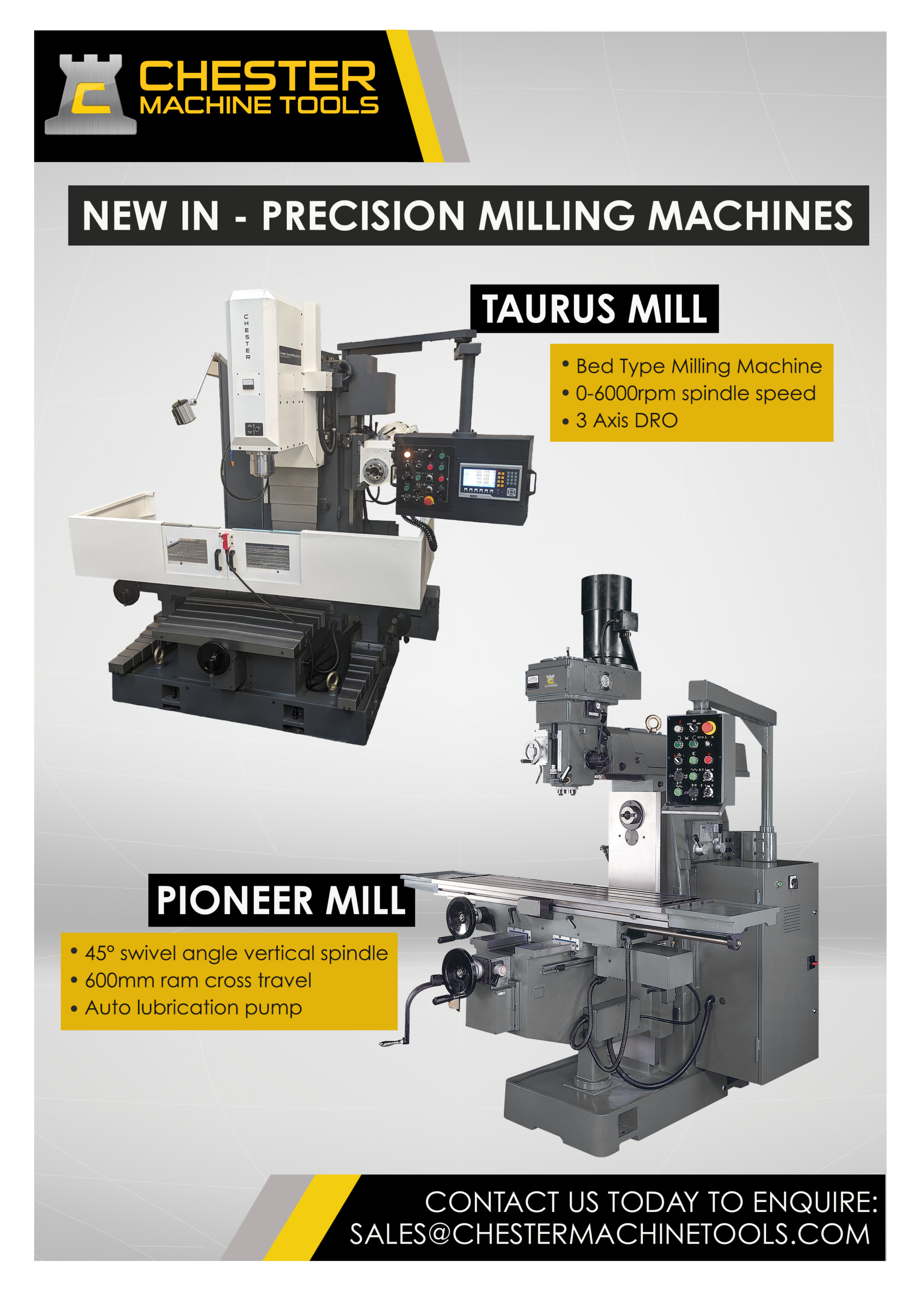 Precision Milling Machines – New In