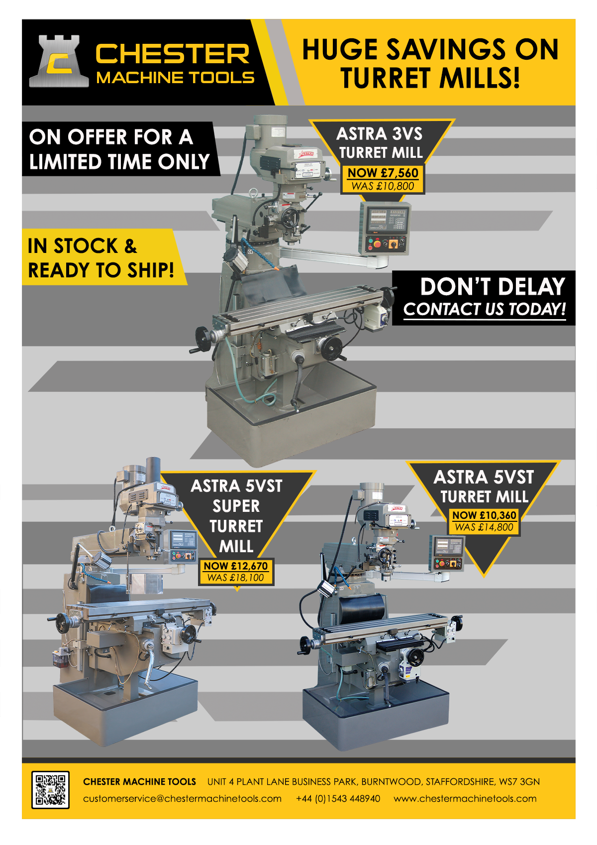 Great Deals on Turret Mills this January